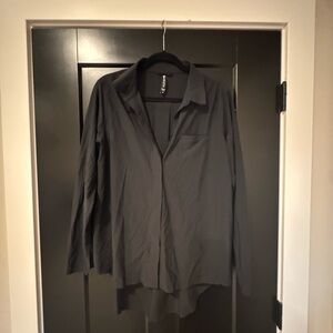 Athleta Black Nylon-Blend Top